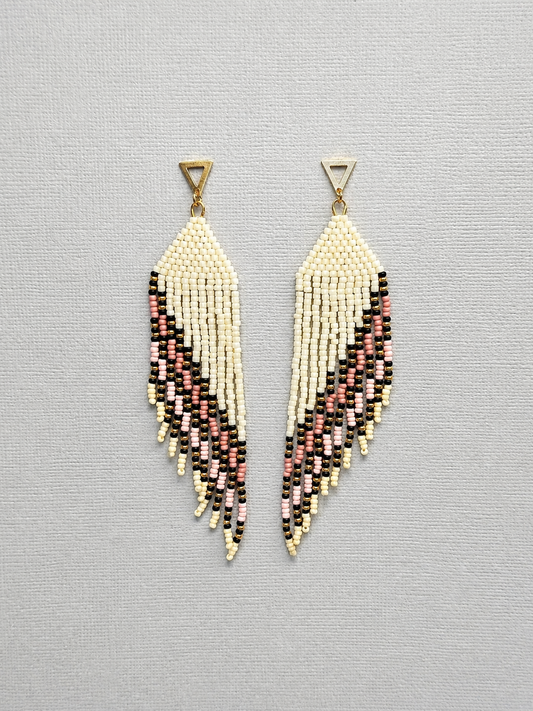 Toho Earrings - Wings (pink large)