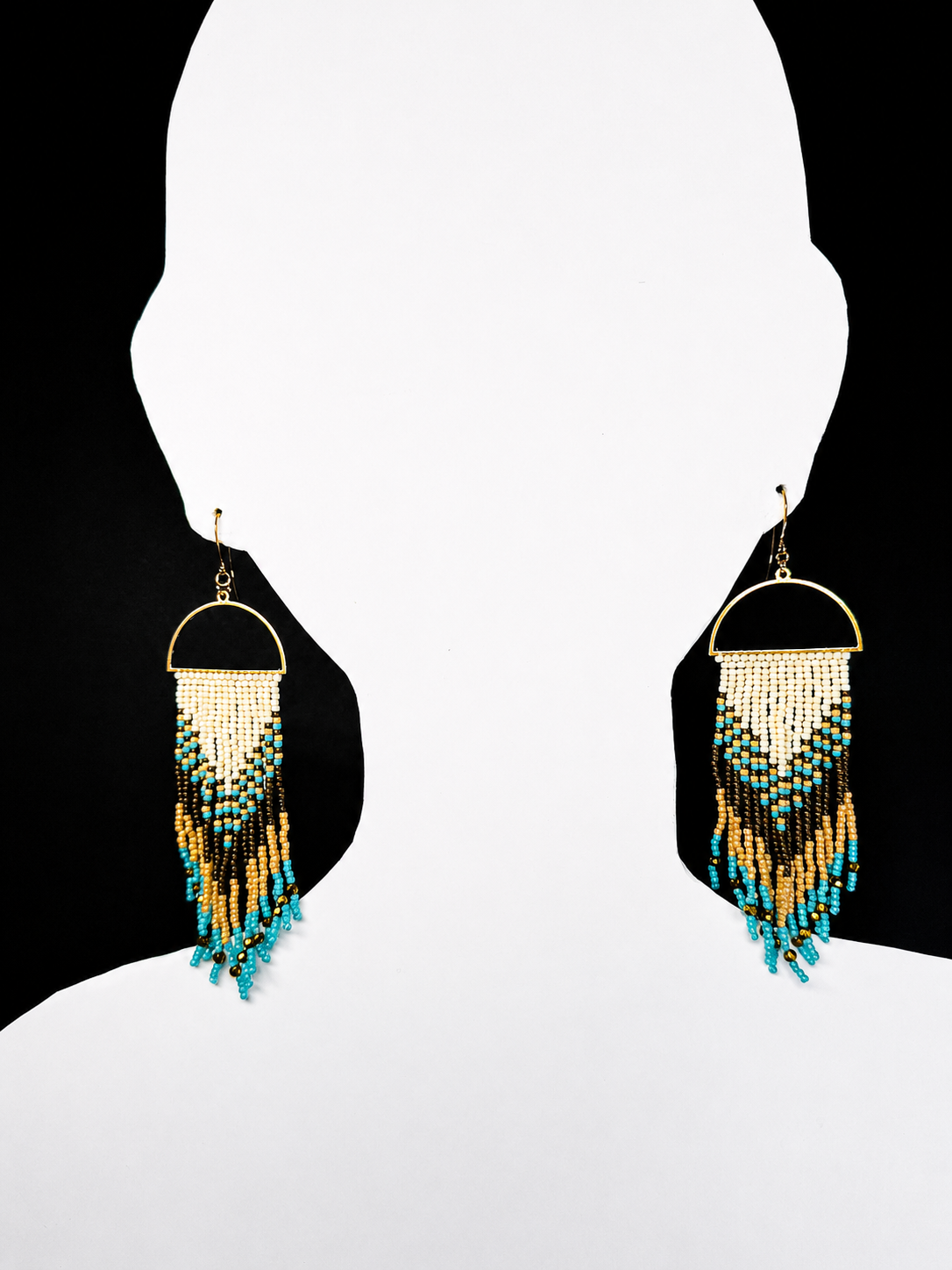 Boucles d'oreilles indigènes faites à la main - Attrape-rêves 