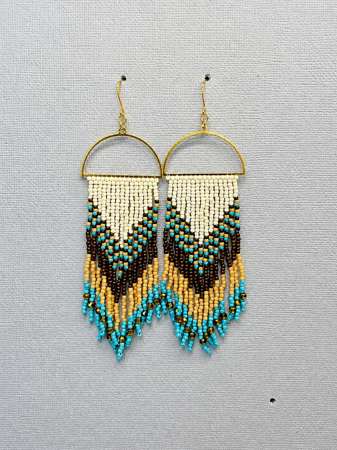 Boucles d'oreilles indigènes faites à la main - Attrape-rêves 