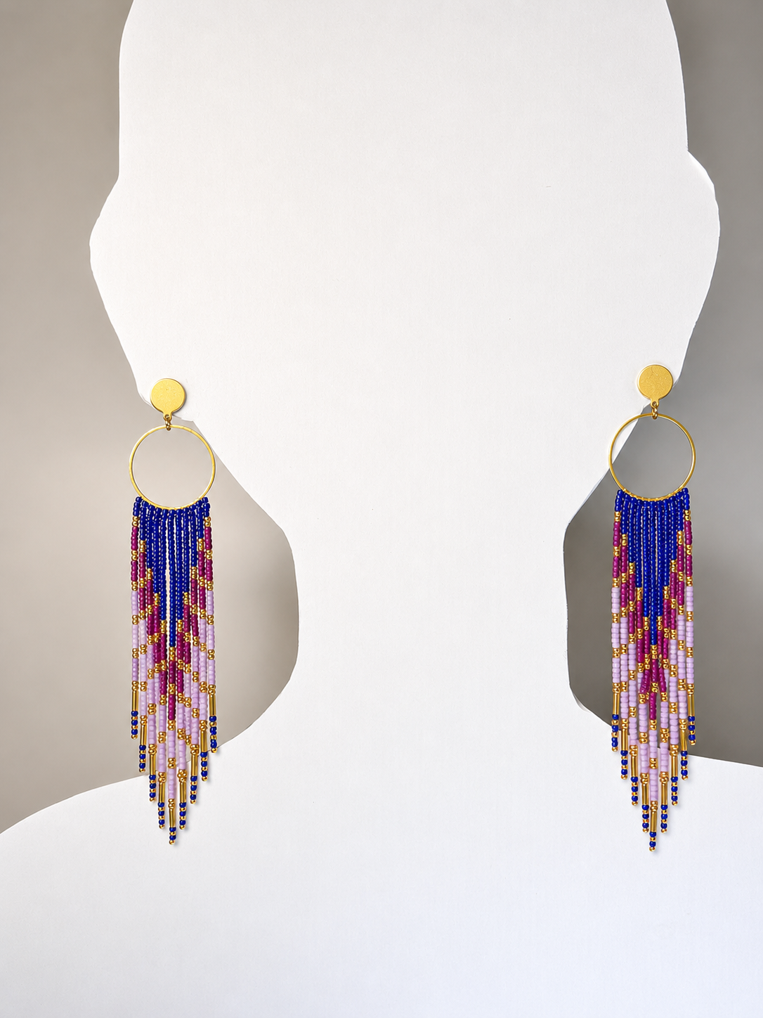 Boucles d'oreilles indigènes faites à la main - Attrape-rêves 