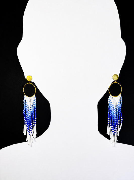 Toho Earrings w/ dentalium shells