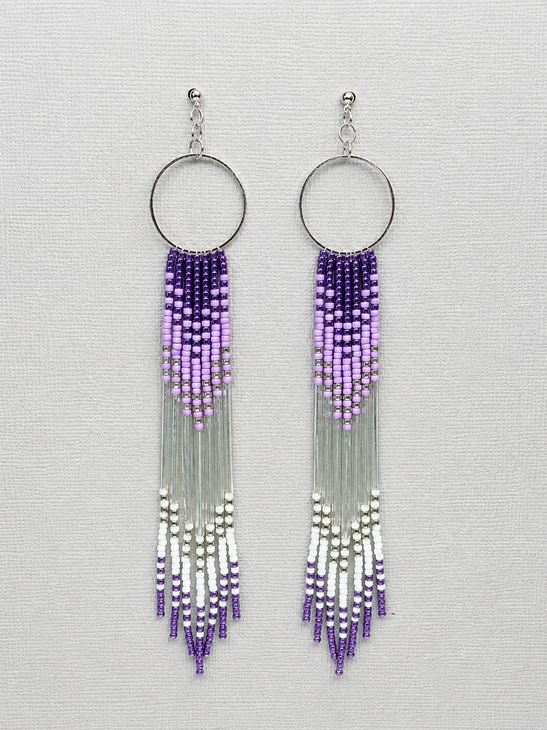 Boucles d'oreilles indigènes faites à la main - Attrape-rêves 