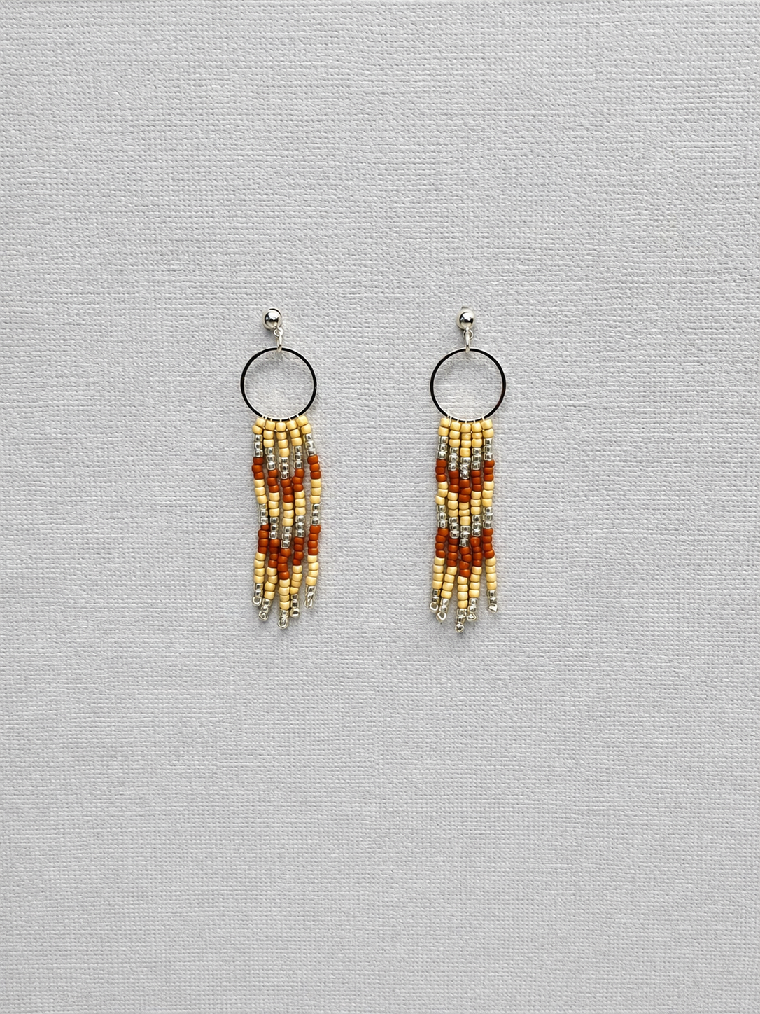 Toho Earrings small (orange, silver)