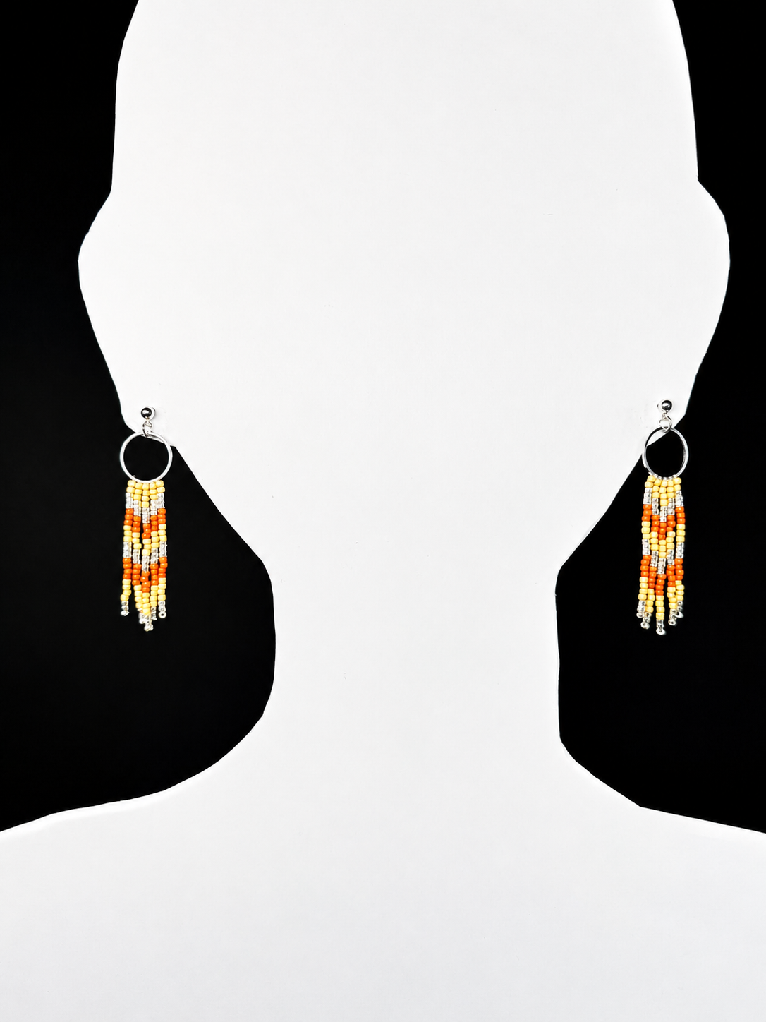 Toho Earrings small (orange, silver)