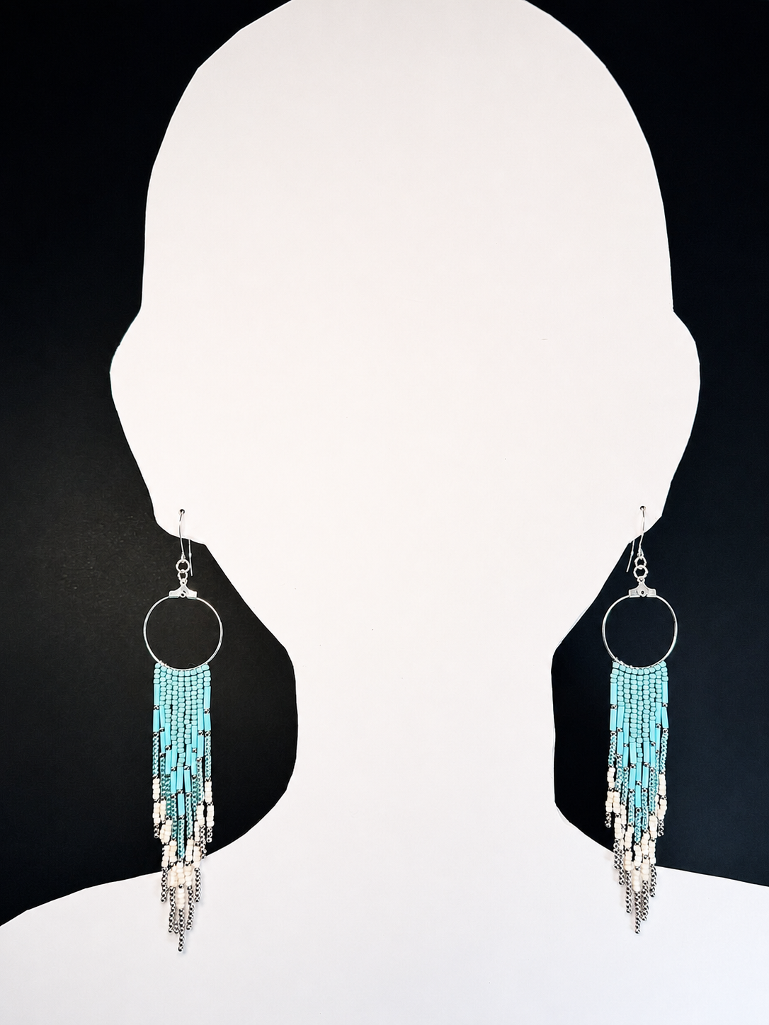 Boucles d'oreilles indigènes faites à la main - Attrape-rêves 