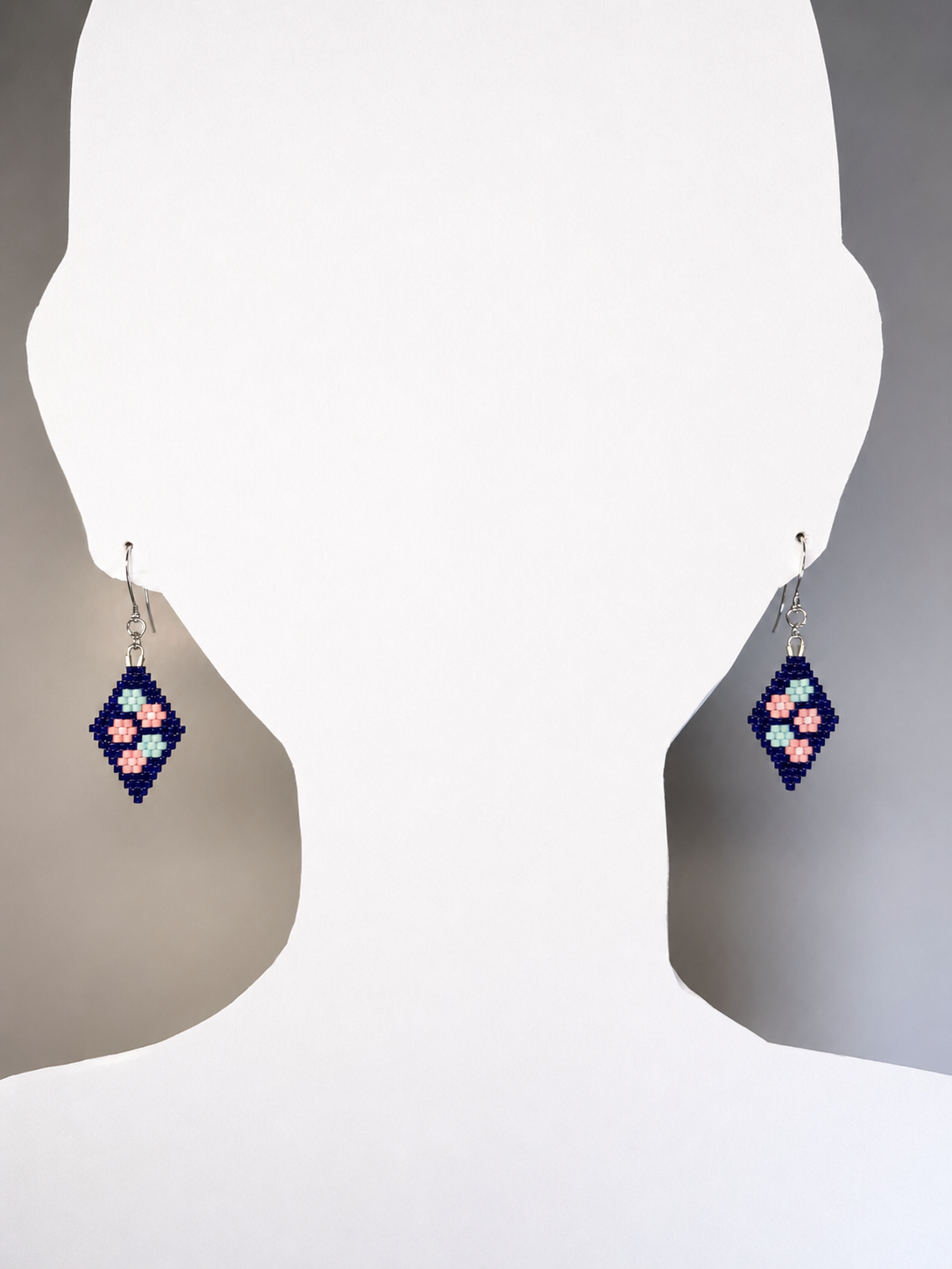 Miyuki Earrings small diamond daisies