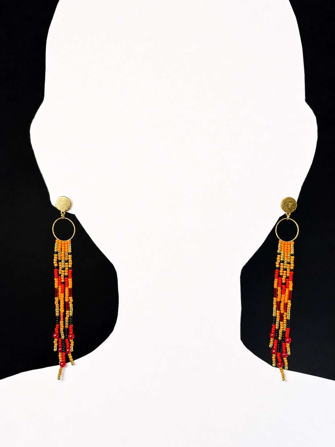 Boucles d'oreilles indigènes faites à la main - Attrape-rêves 