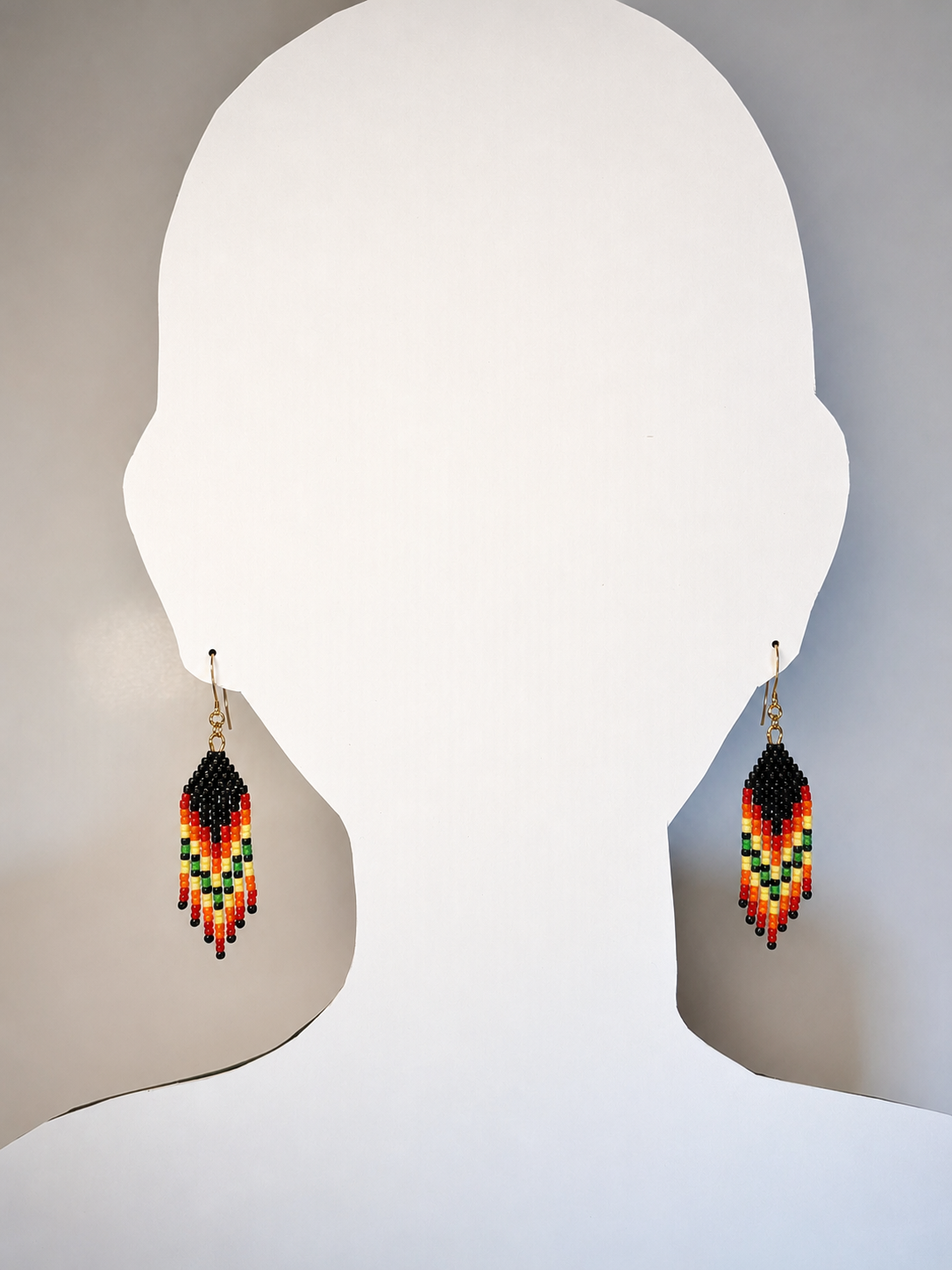 Toho Earrings medium (black, red, yellow)