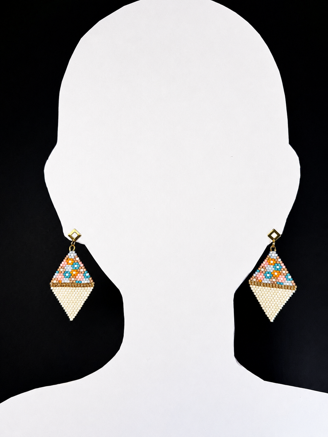 Miyuki Earrings - Half Daisy