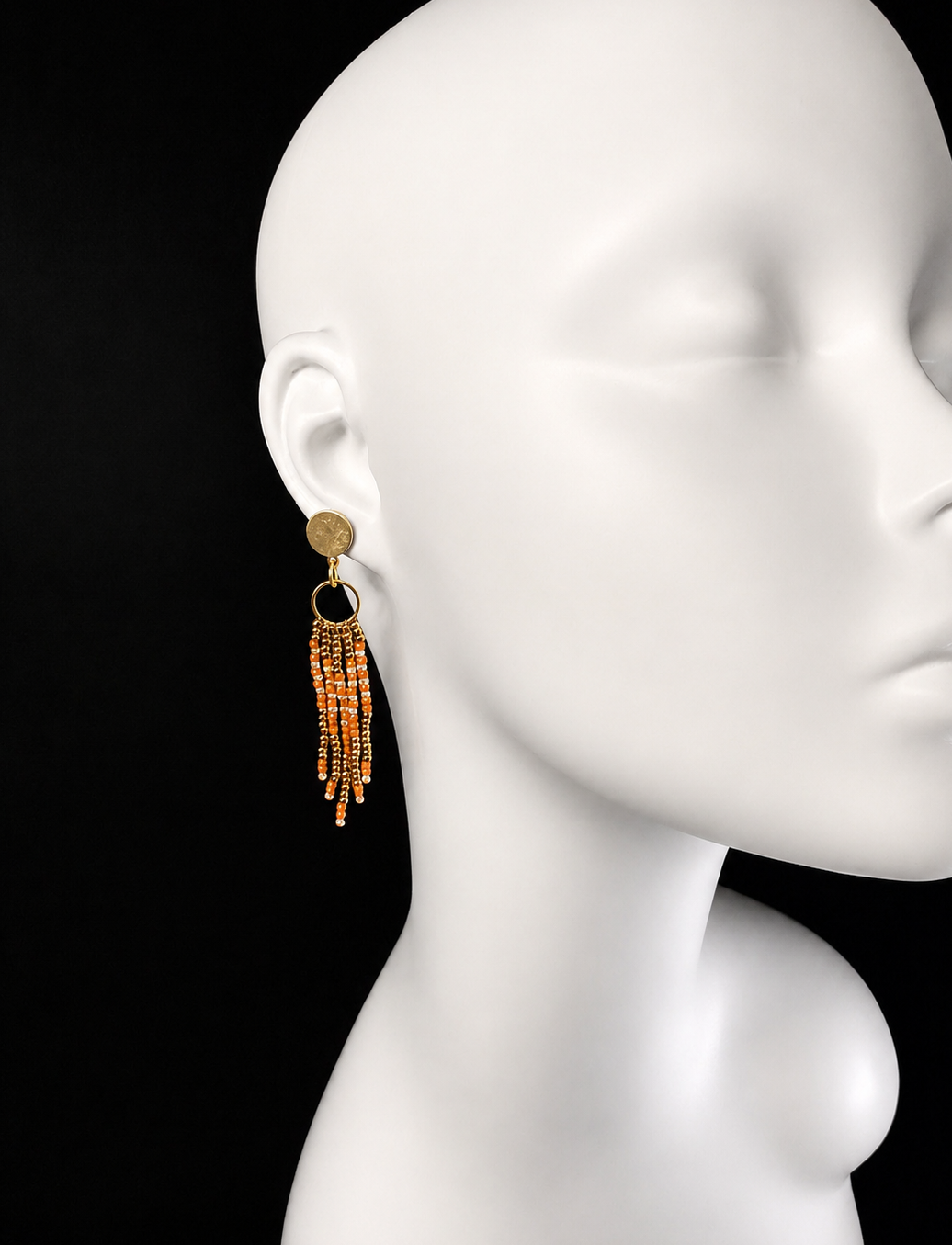 Toho Earrings (brown, bronze)