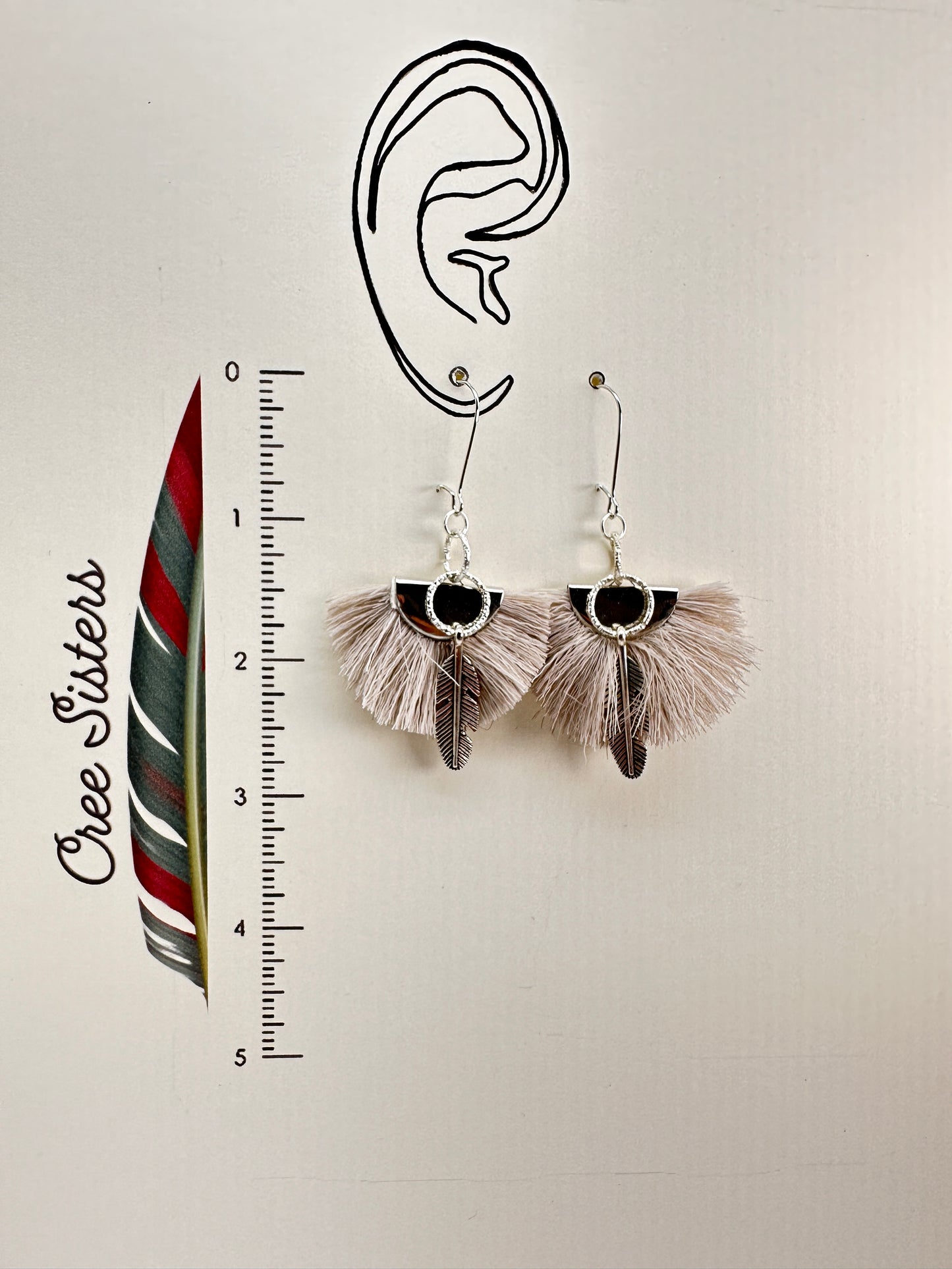 Indigenous Handmade Earrings - Caribou Hair