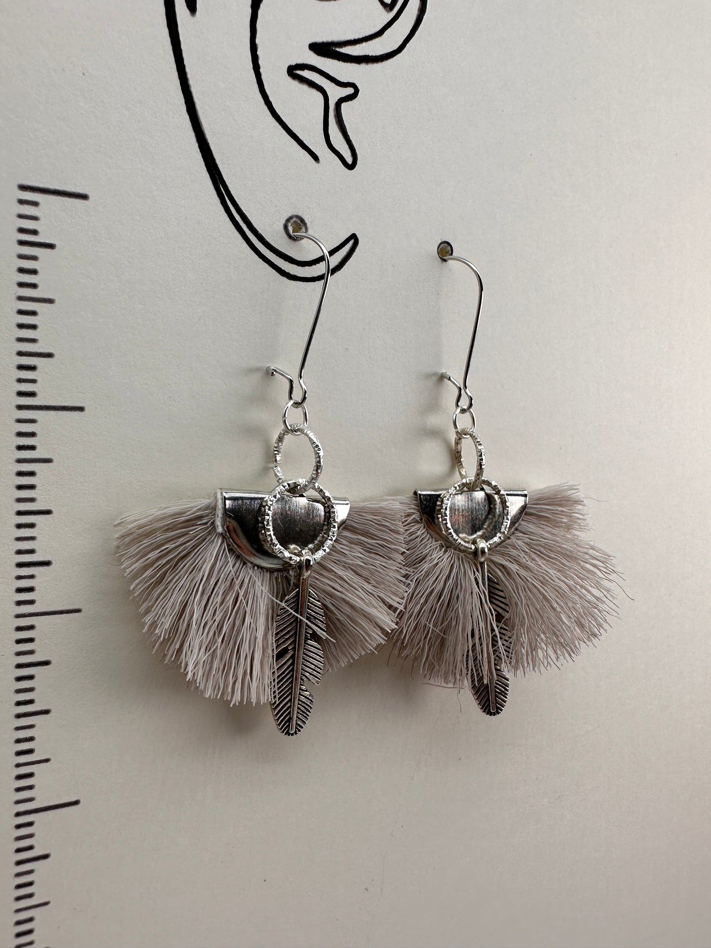 Indigenous Handmade Earrings - Caribou Hair