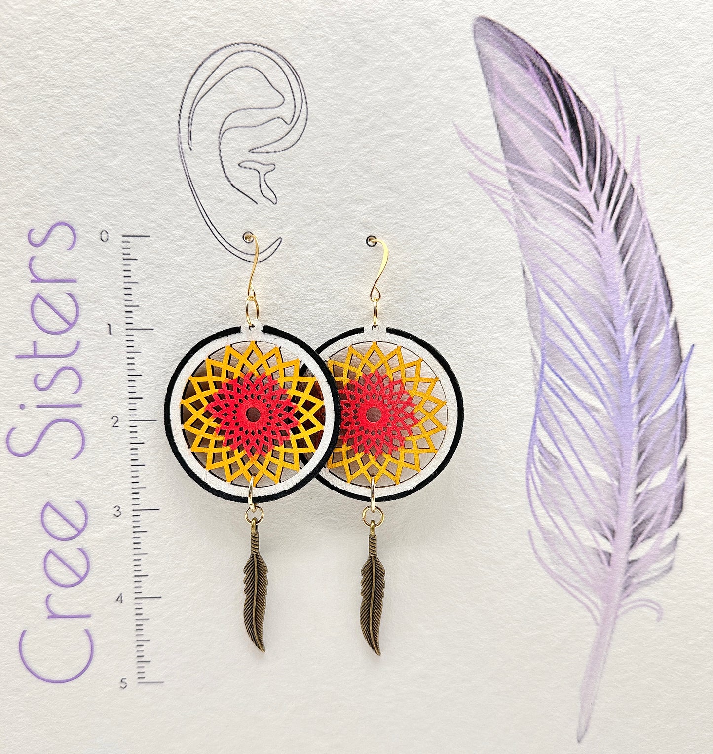 Indigenous Handmade Earrings - Dreamcatcher