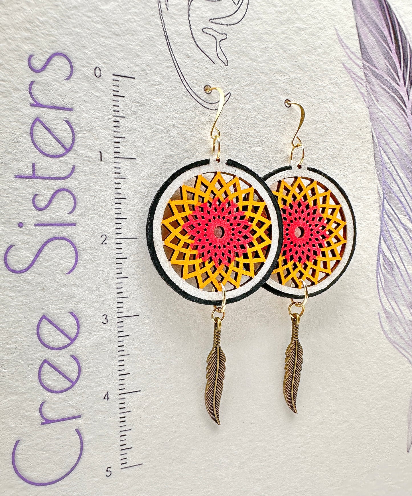 Indigenous Handmade Earrings - Dreamcatcher