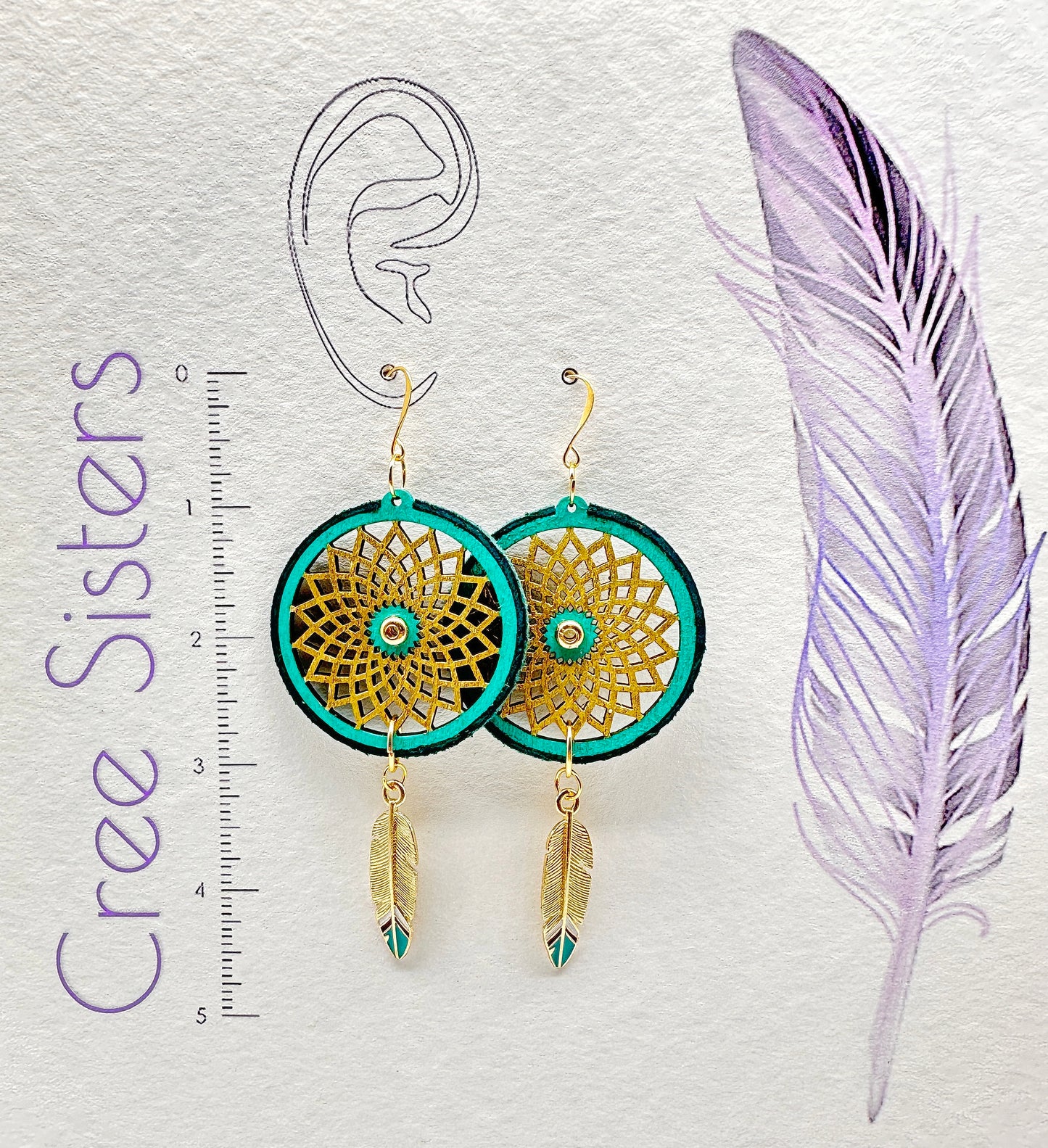 Indigenous Handmade Earrings - Dreamcatcher