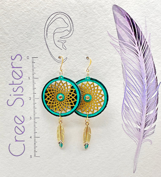 Indigenous Handmade Earrings - Dreamcatcher