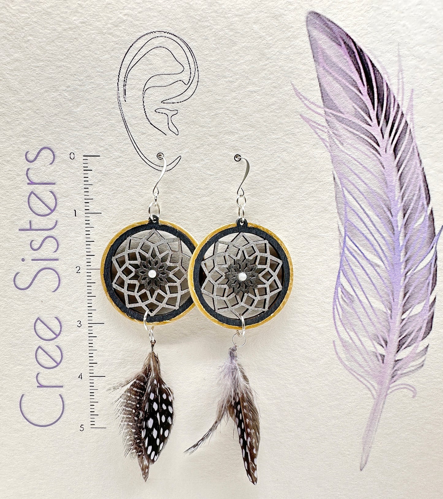 Indigenous Handmade Earrings - Dreamcatcher