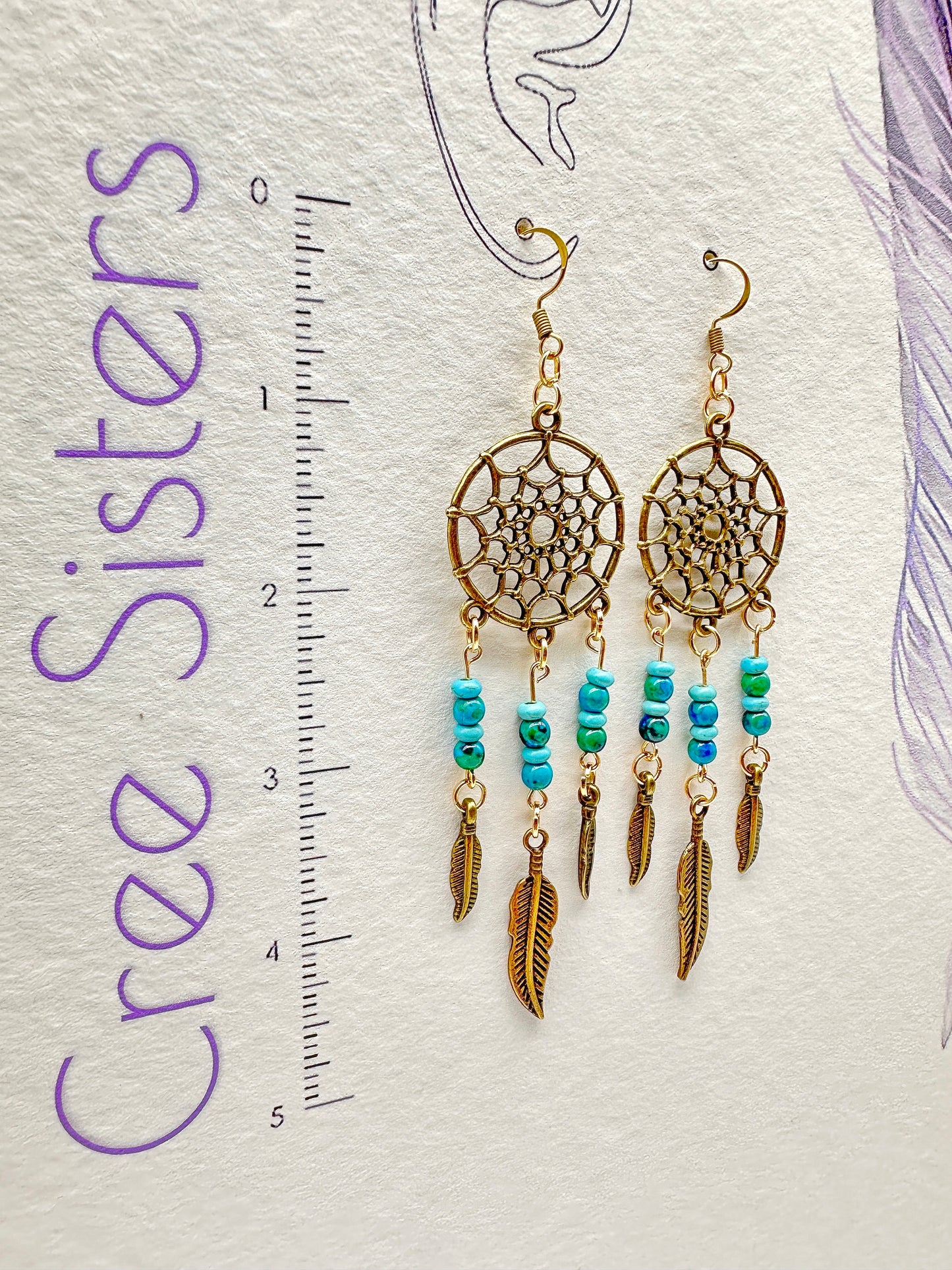 Indigenous Handmade Earrings - Dreamcatcher