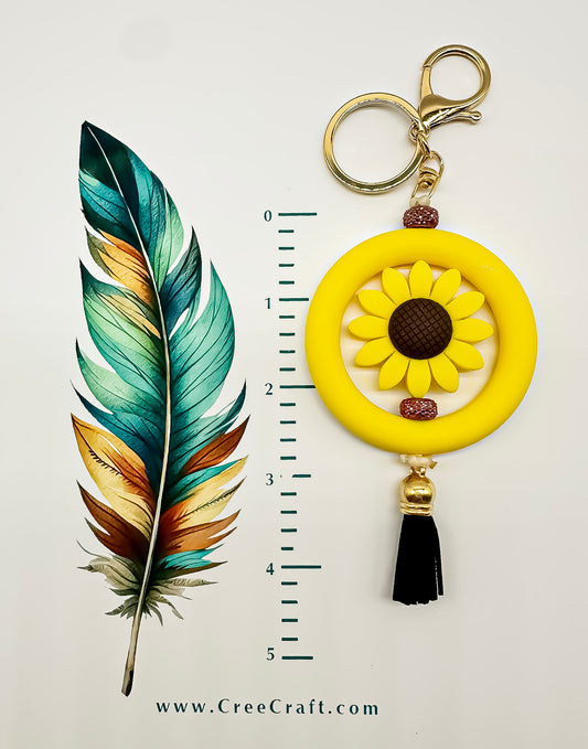 Easy Grasp Keychain - Sunflower