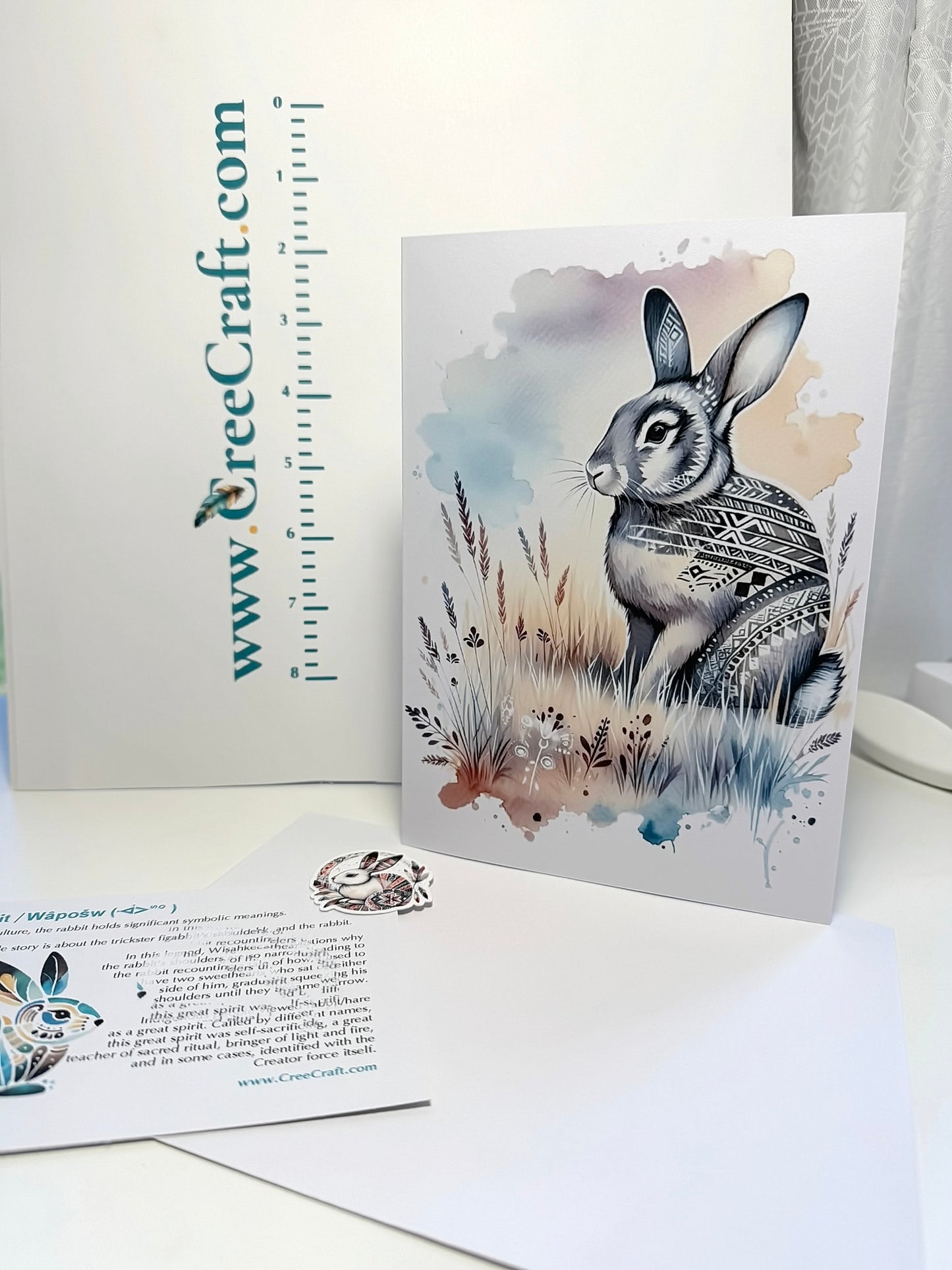 Carte de Noël - Cerf dans la forêt