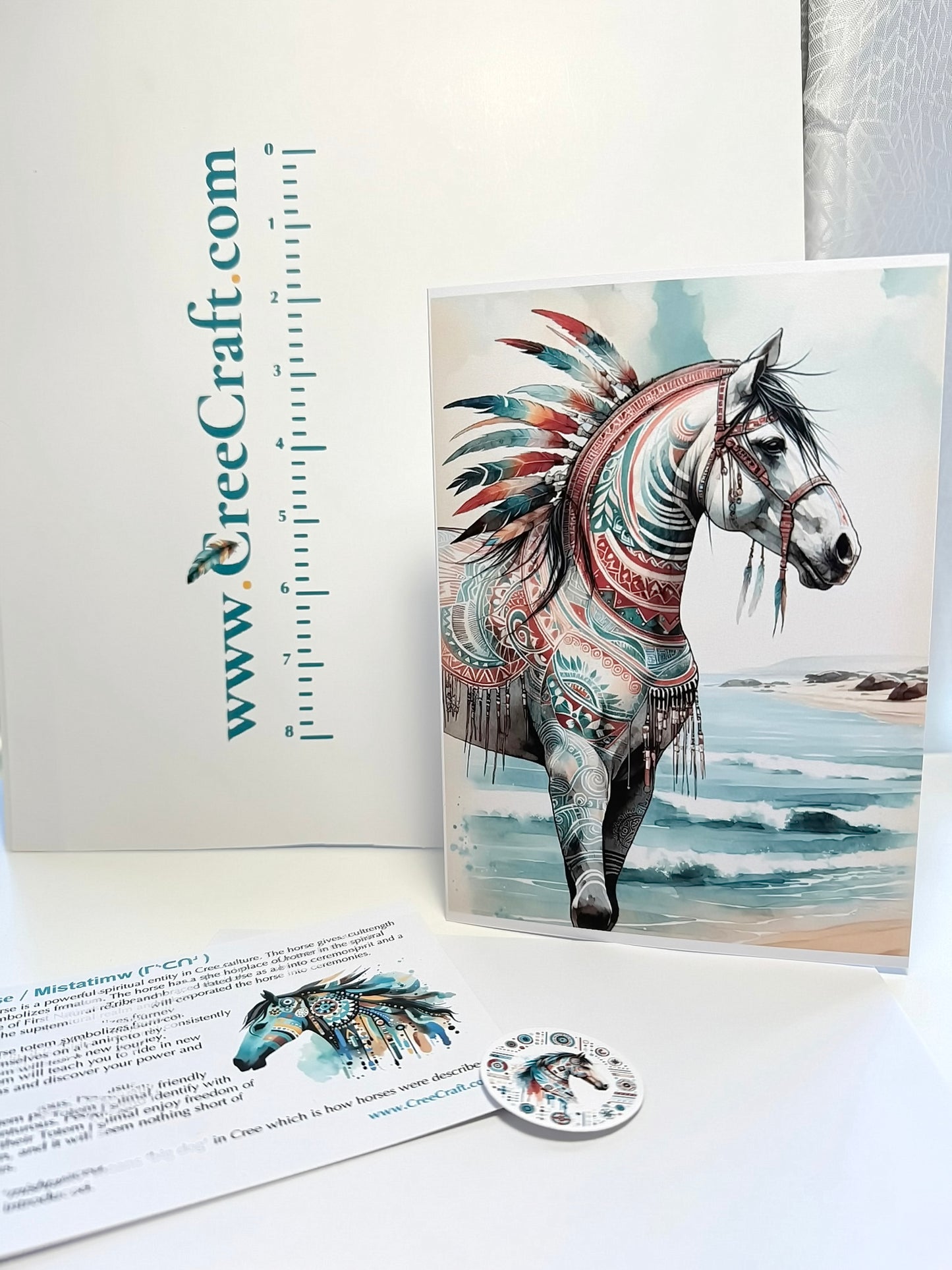 Carte de Noël - Cerf dans la forêt