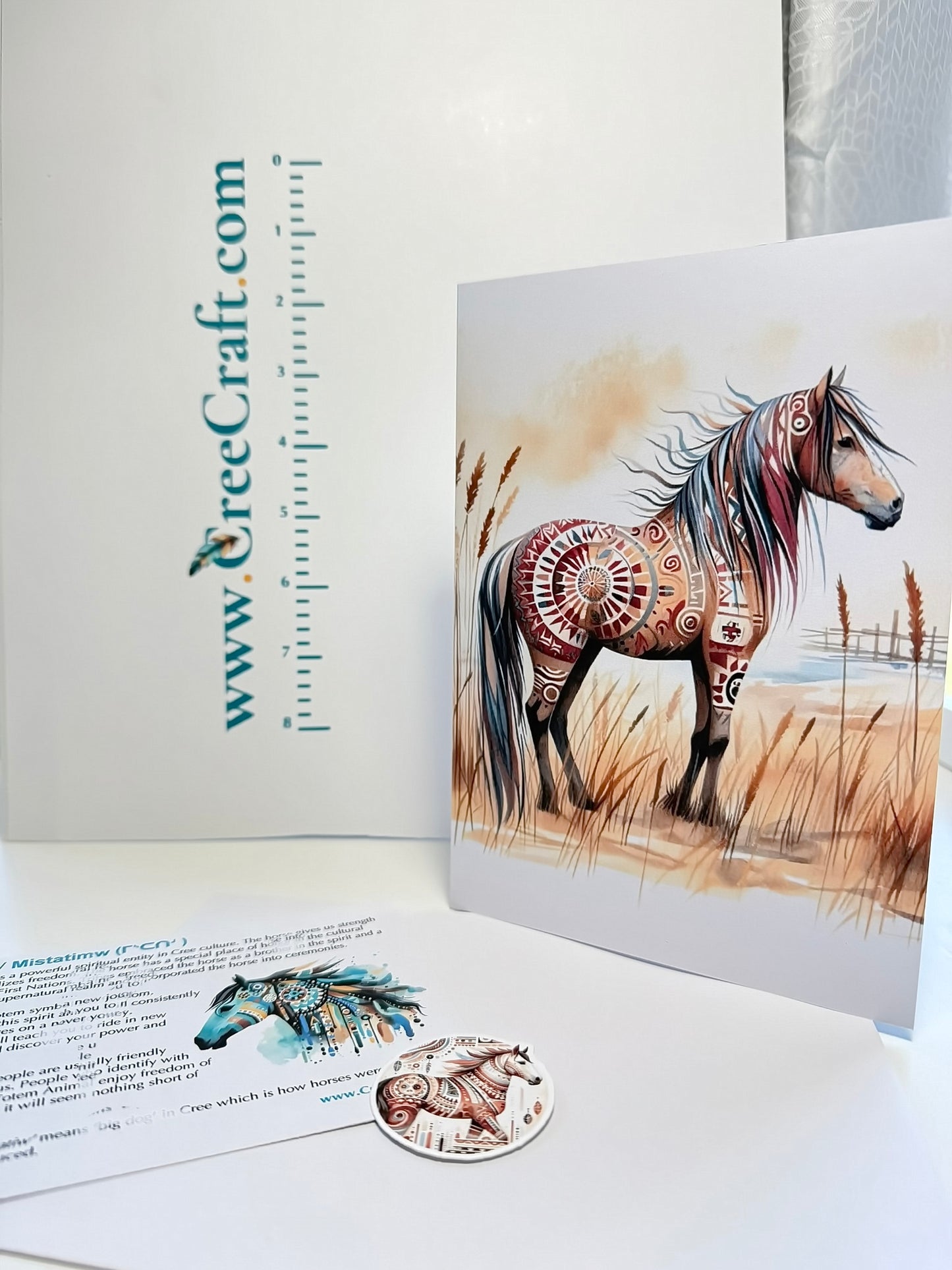 Carte de Noël - Cerf dans la forêt