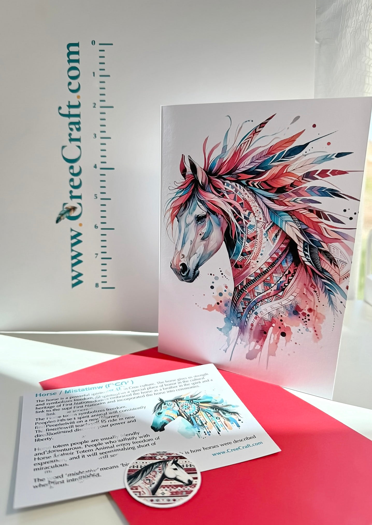 Carte de Noël - Cerf dans la forêt