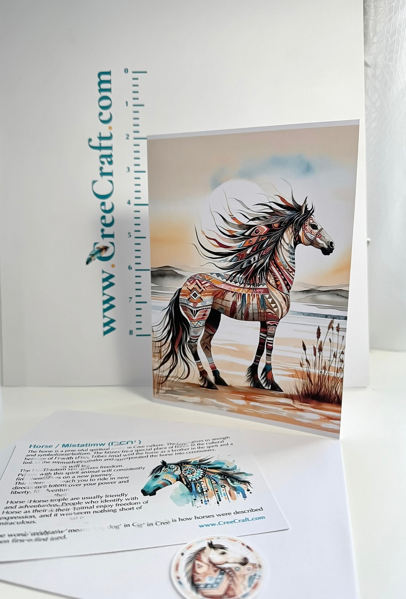 Carte de Noël - Cerf dans la forêt