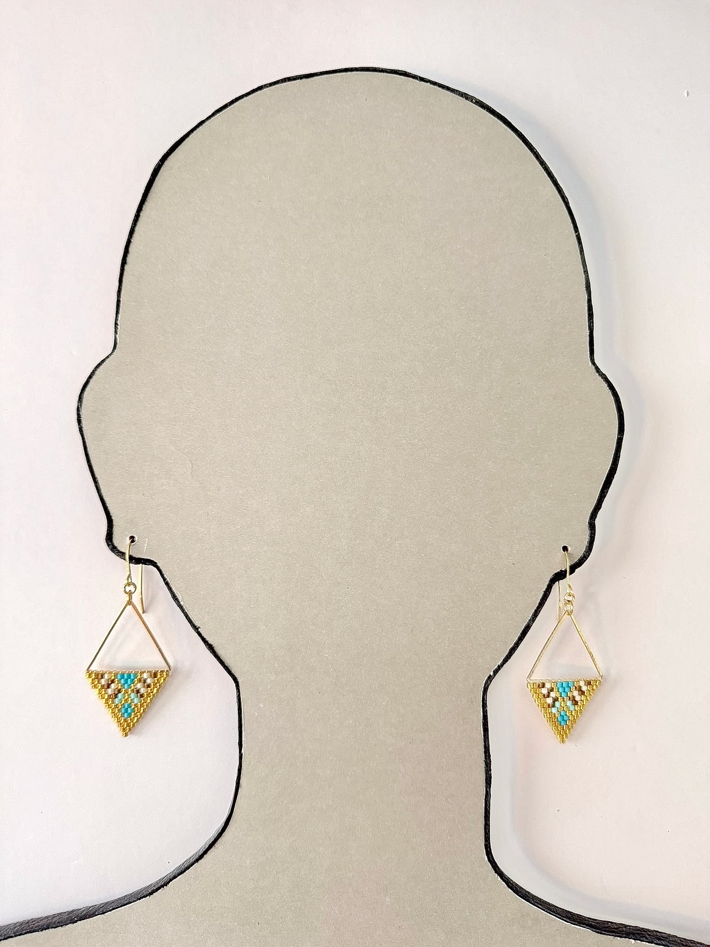 Miyuki Triangle - Indigenous Handmade Earrings