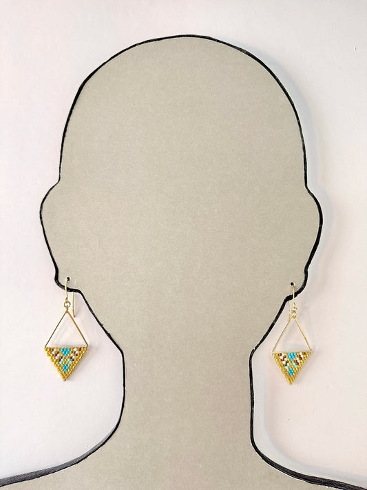 Miyuki Triangle - Indigenous Handmade Earrings