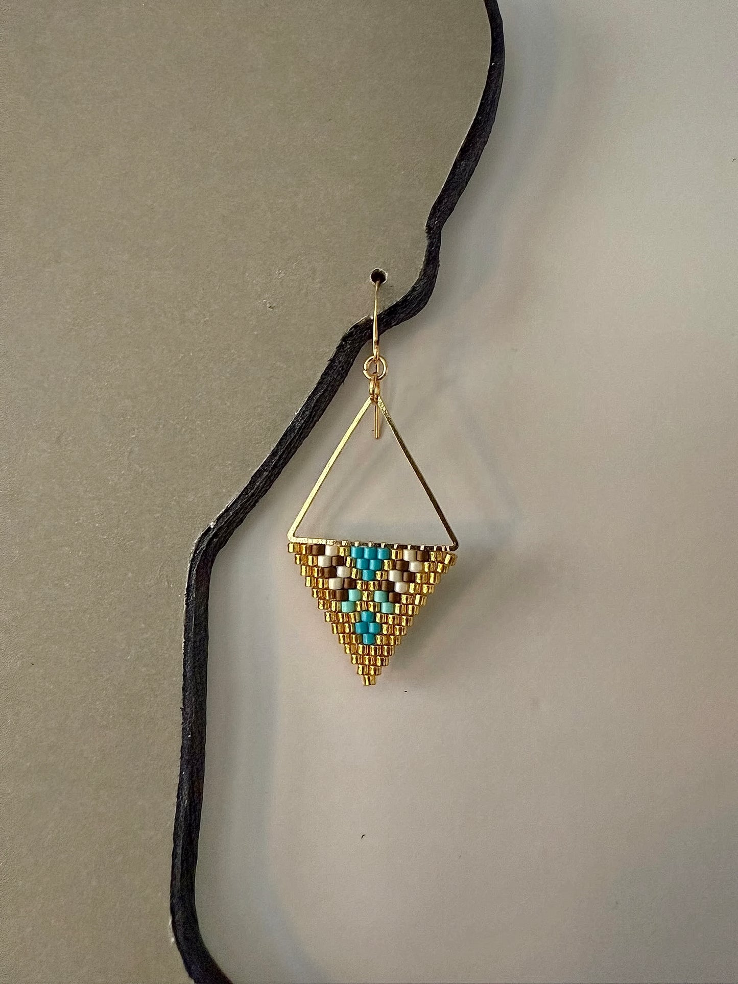 Miyuki Triangle - Indigenous Handmade Earrings