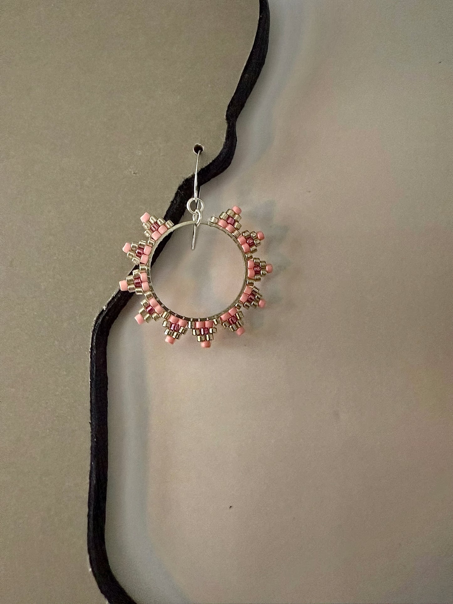 'Sunrays' - Pink - Indigenous Handmade Earrings