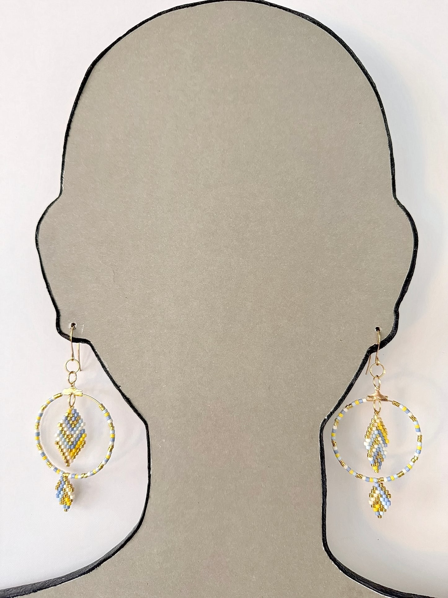 Miyuki Delica Beads (Pastels & Gold) - Indigenous Handmade Earrings