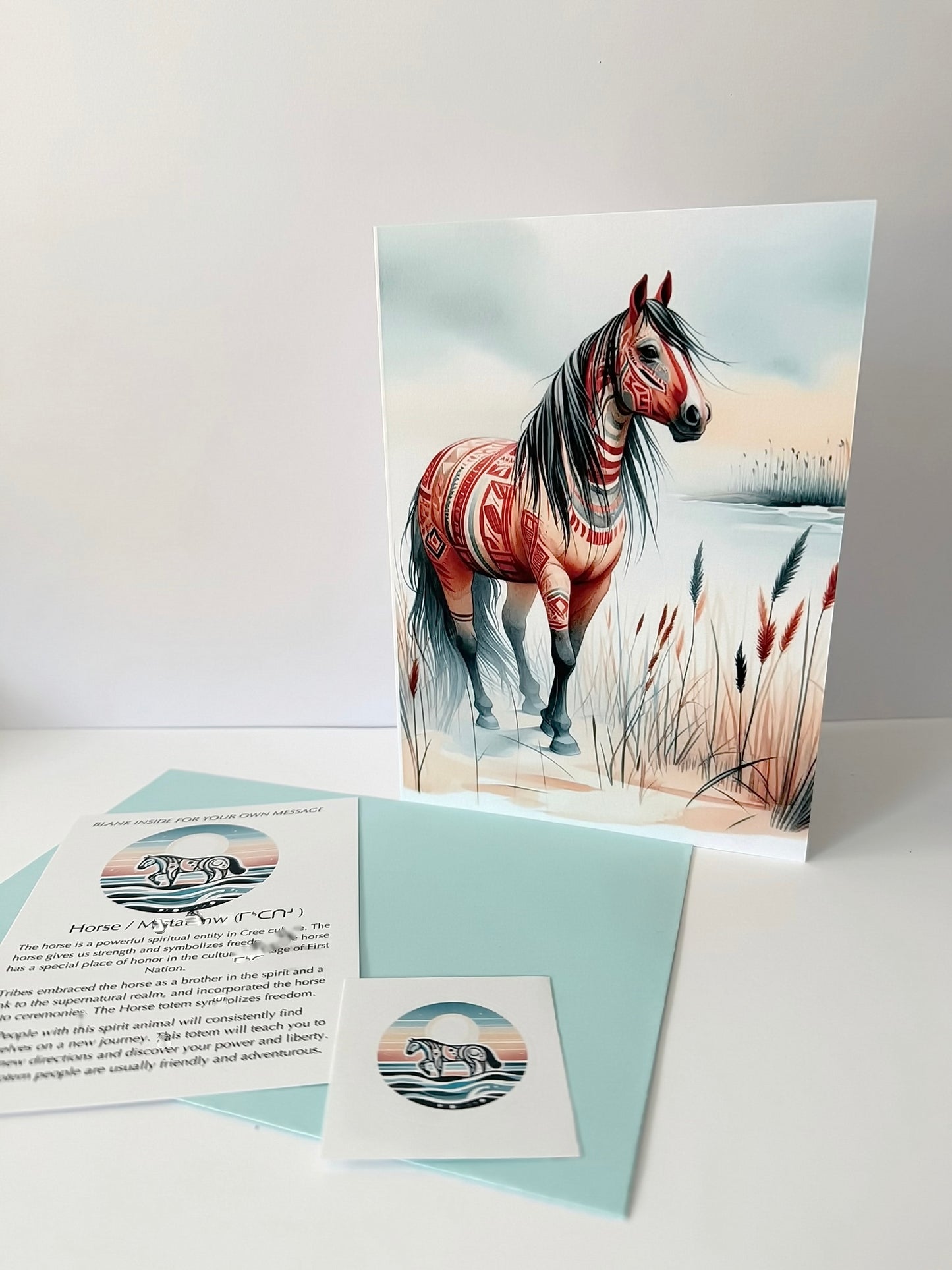 Carte de Noël - Cerf dans la forêt