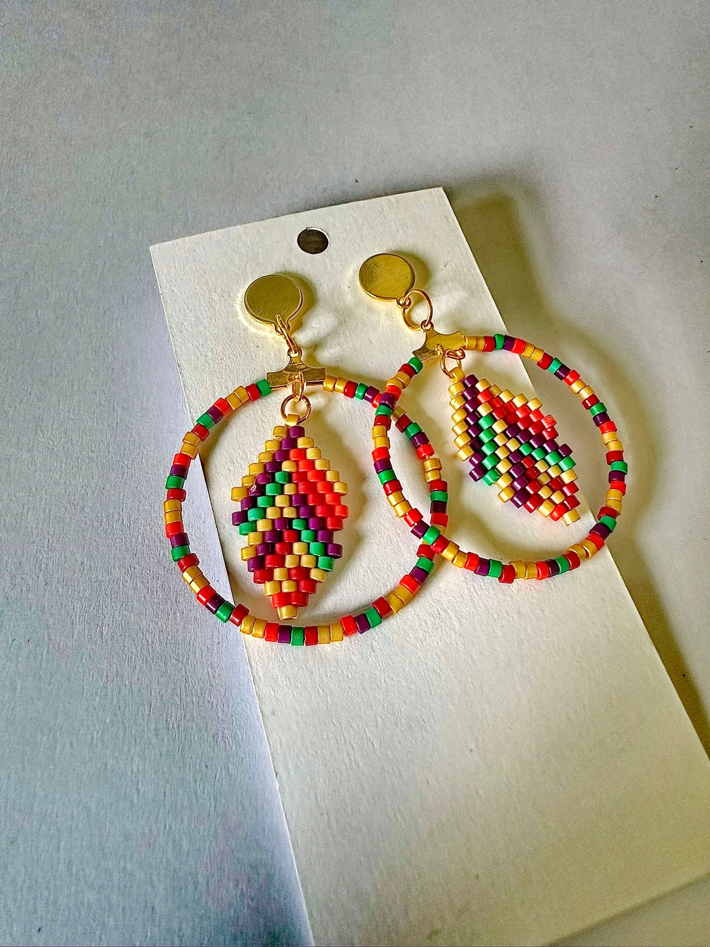 Miyuki Beads (Fall Colours) - Indigenous Handmade Earrings