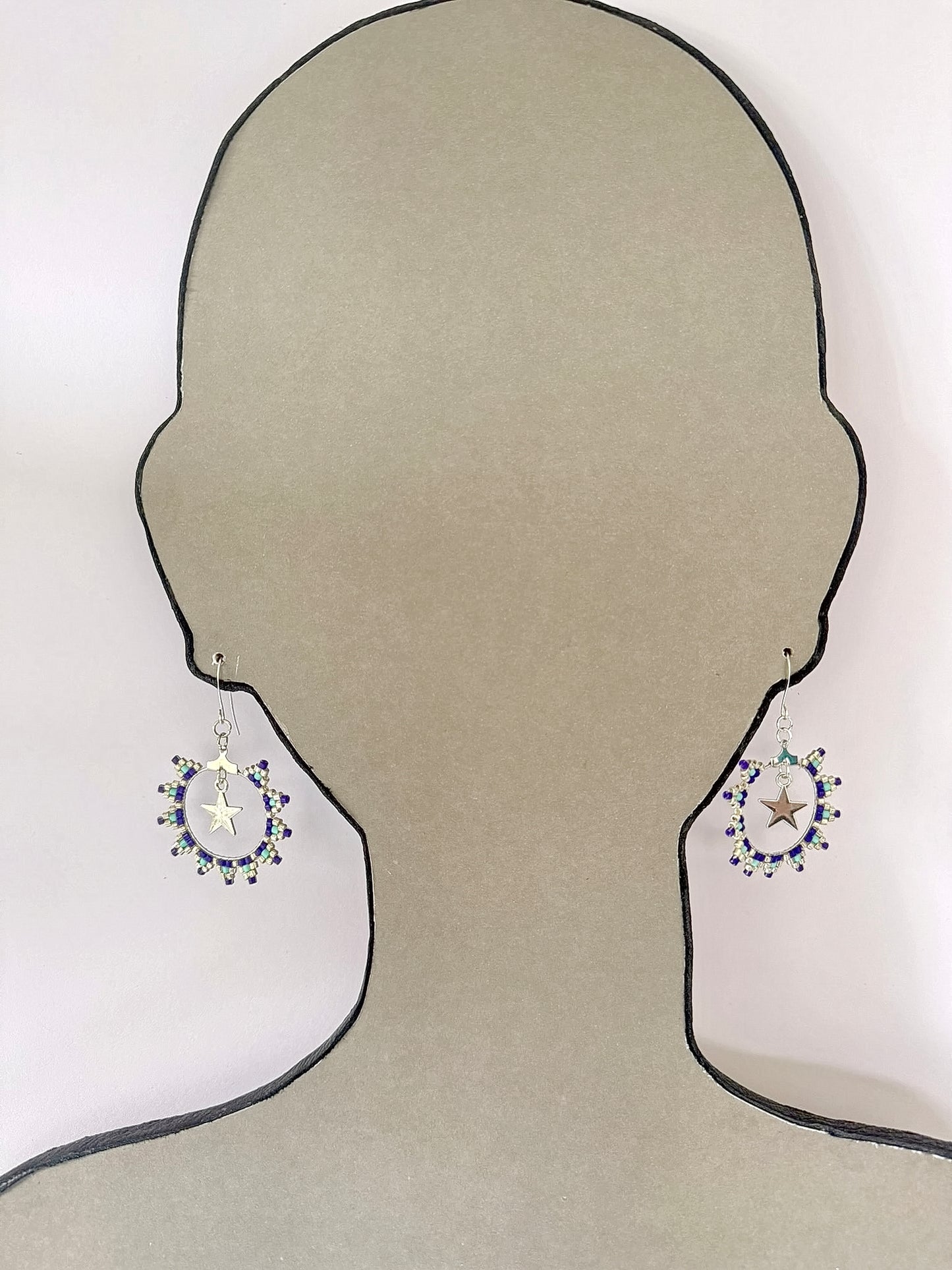 Star, Miyuki Delica - Indigenous Handmade Earrings