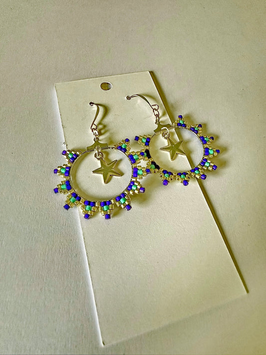 Star, Miyuki Delica - Indigenous Handmade Earrings