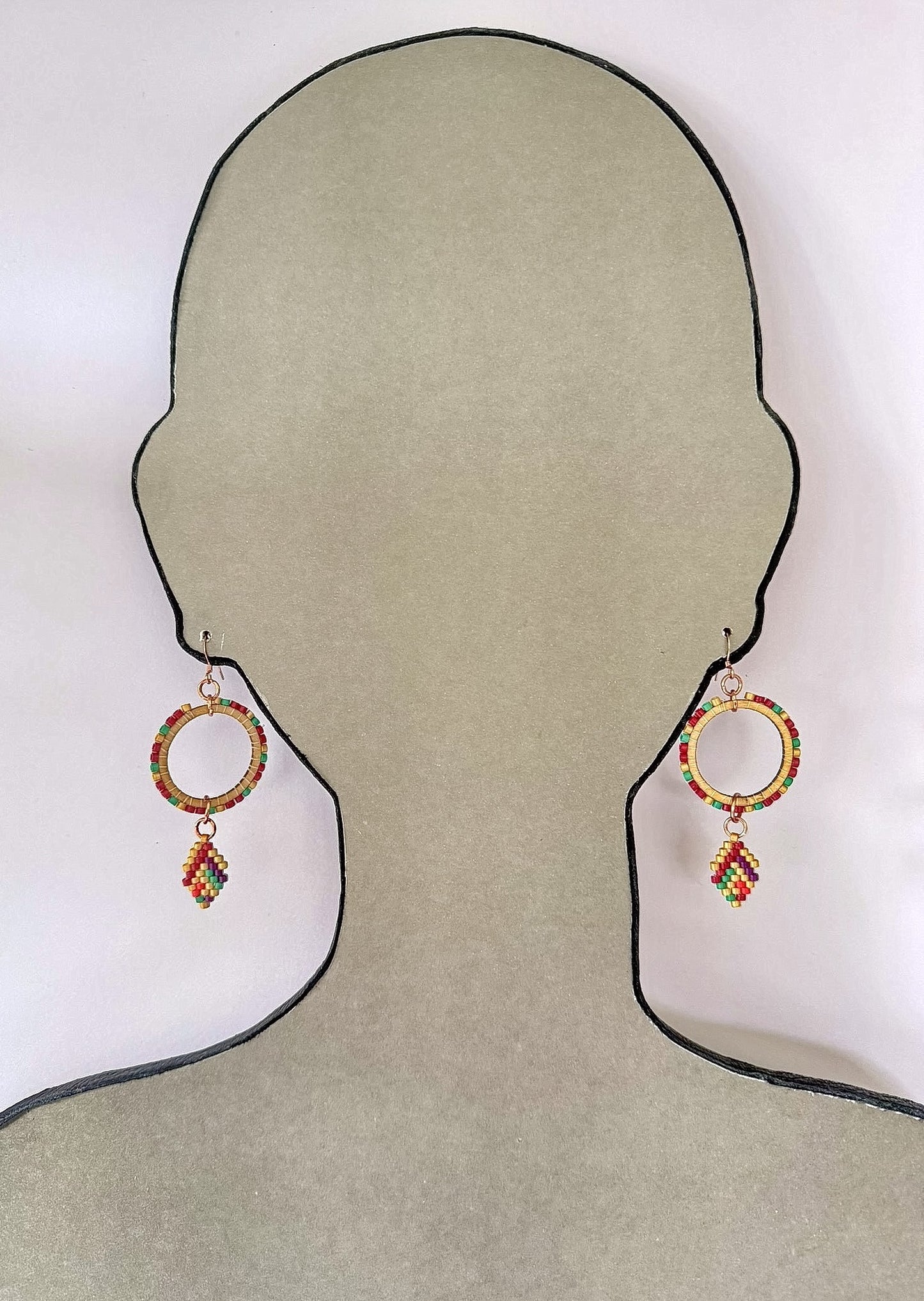 Miyuki Beads (Fall Colours) - Indigenous Handmade Earrings