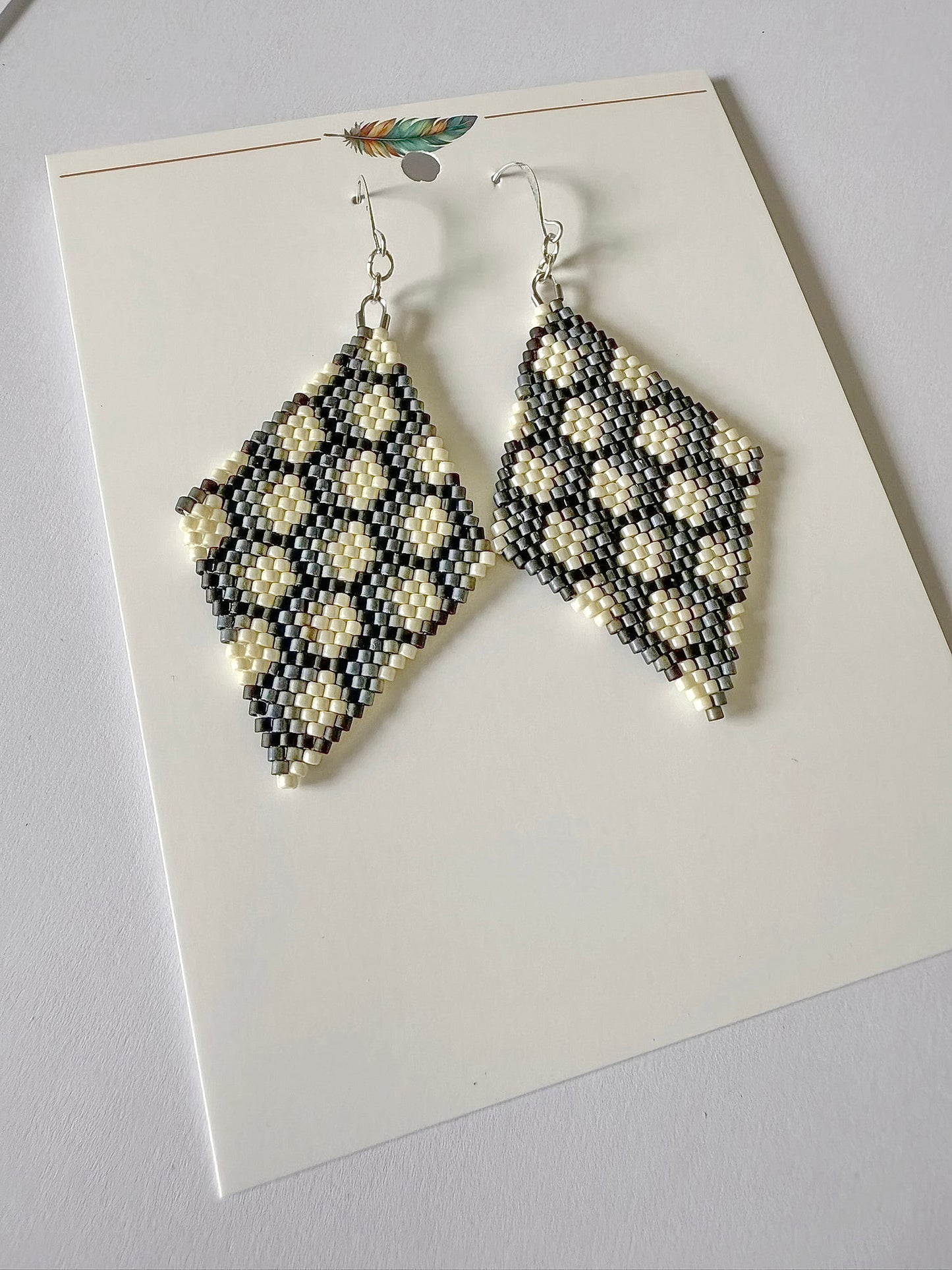 Scales - Miyuki Delica Beads - Indigenous Handmade Earrings