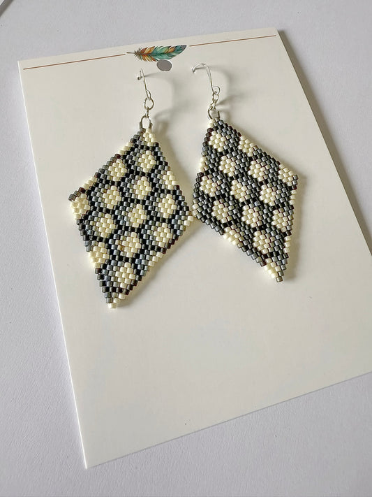 Scales - Miyuki Delica Beads - Indigenous Handmade Earrings