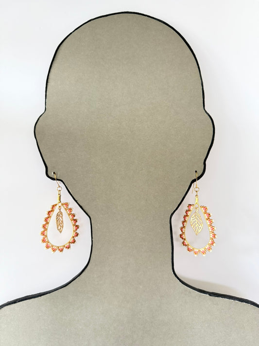 Miyuki Delica (Light Pink & Gold) - Indigenous Handmade Earrings