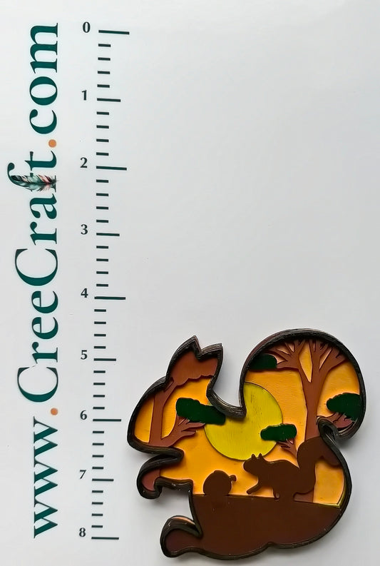 Squirrel Magnet - Whimsical Woodland Magnet – Handcrafted