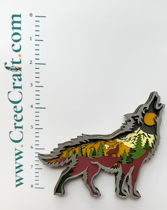 Wolf Magnet - Whimsical Woodland Magnet – Handcrafted