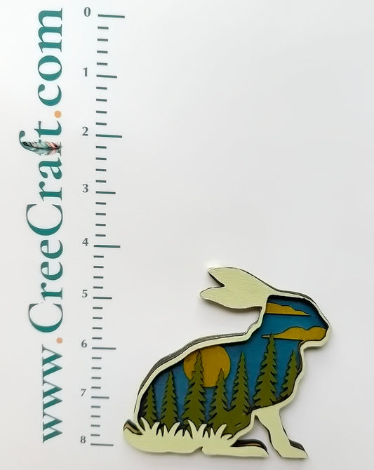 Rabbit - Whimsical Woodland Ornament  – Handcrafted