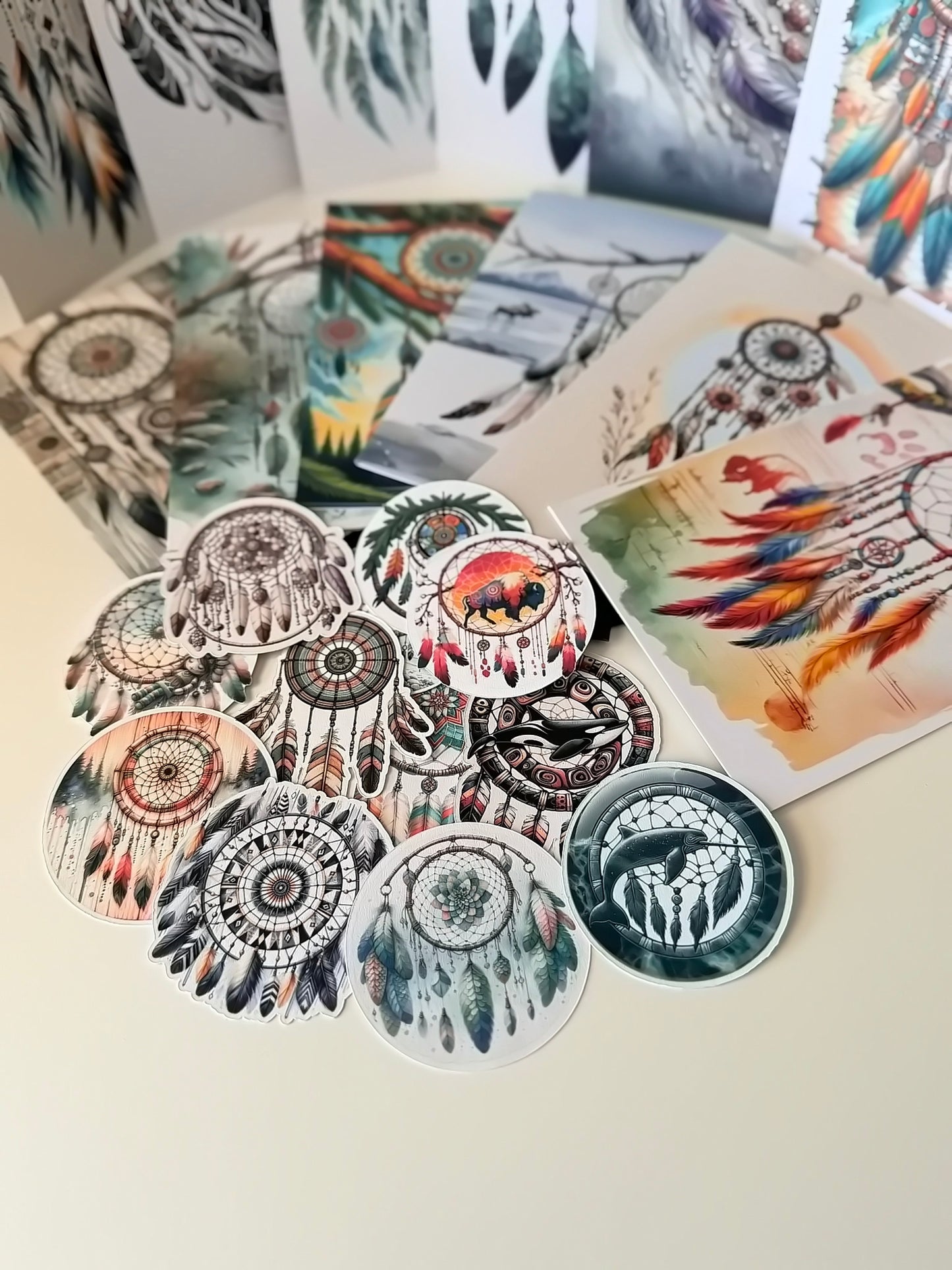 Handmade Greeting Cards  – Inspired Dreamcatchers (set of 12)