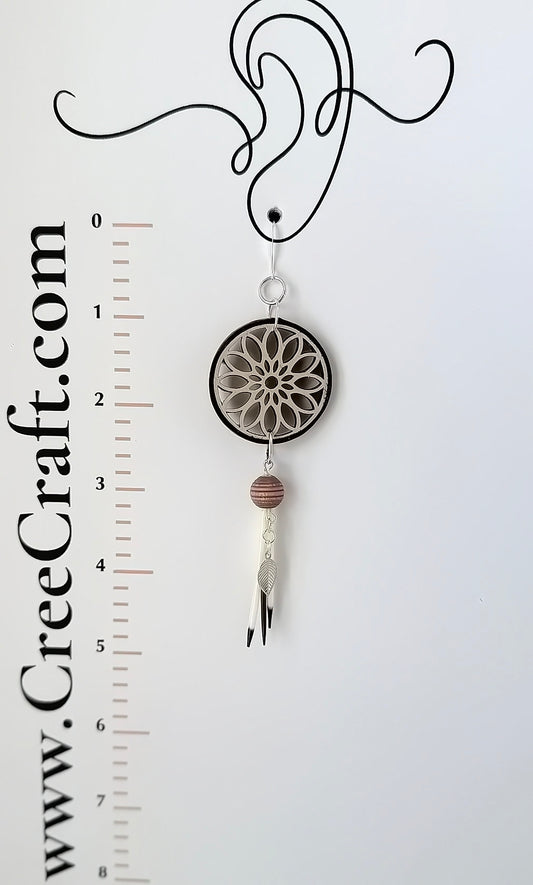 Basswood w/Porcupine Quills  - Indigenous Handmade Earrings