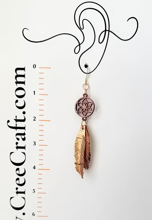 Basswood w/Birch Bark - Indigenous Handmade Earrings