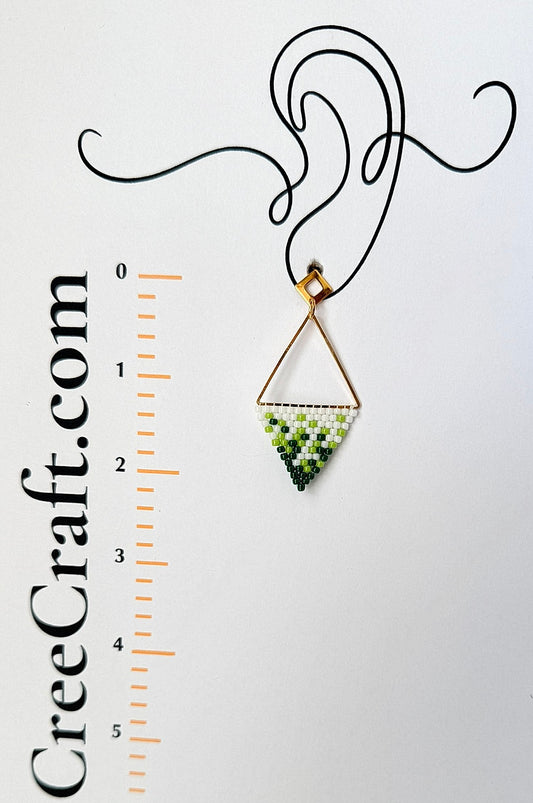 Toho Triangle (green) - Indigenous Handmade Earrings