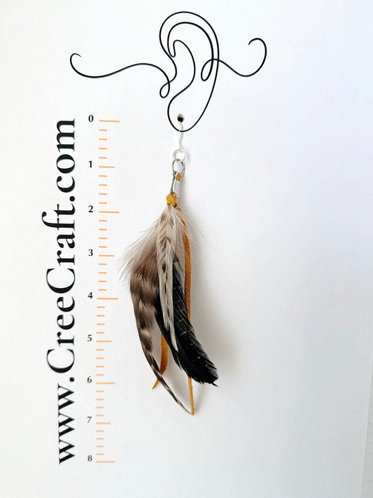Deer Hide Lace w/Pheasant Feathers - Indigenous Handmade Earrings