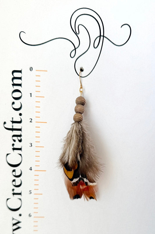 Pheasant Feathers - Indigenous Handmade Earrings